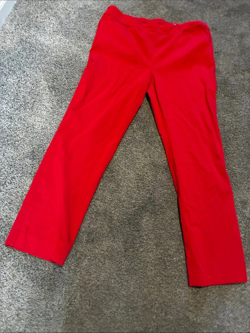 Chico's Vibrant Red Pull-On Straight Leg Pants